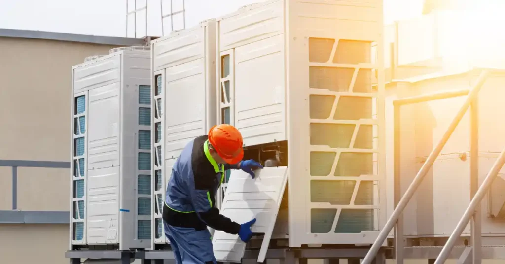 Outdoor AC installation